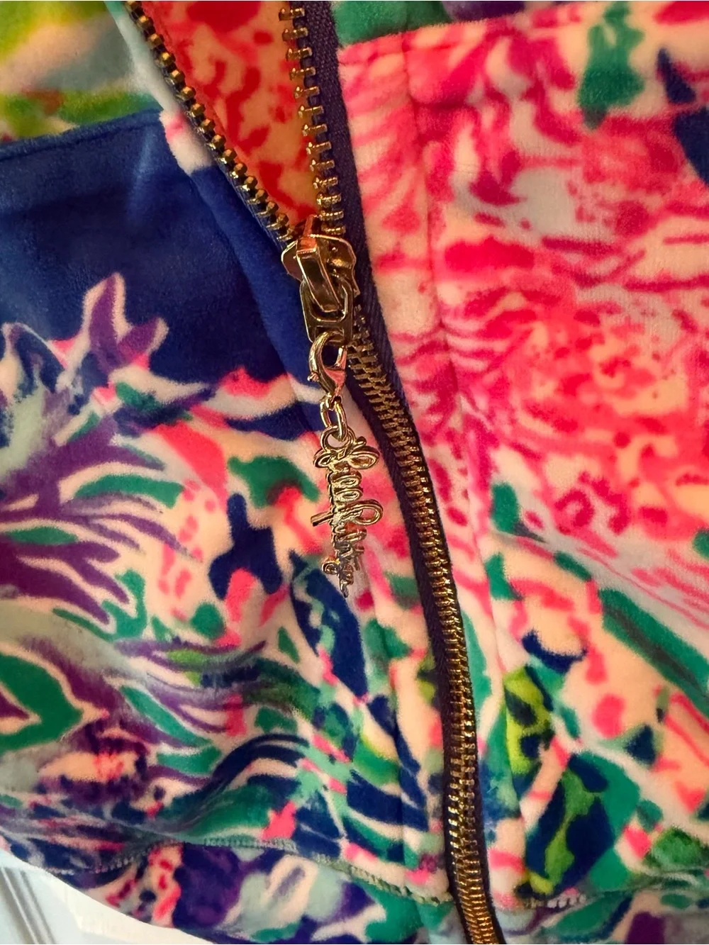 Lilly Pulitzer Larina Velour hoodie and pants - Picture 3 of 6